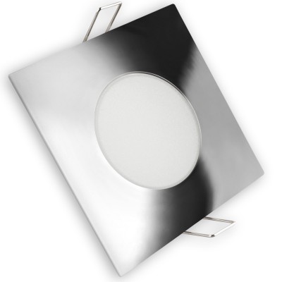 ARO LED FIJO IP65 CUAD.CROMO     5W FRIA